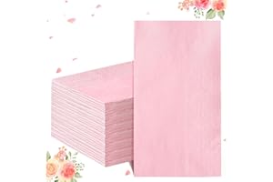 60 Pcs Pink Napkins Disposable Light Pink Dinner Napkin Decorative Guest Bathroom Napkins Paper Napkin for Wedding, Baby Show