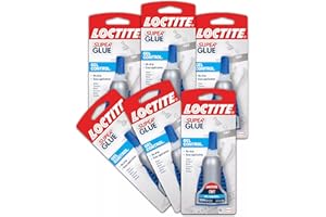 Loctite Super Glue Gel Control, Clear, 0.14 fl oz Bottle, 6 Pack - Superglue for Plastic, Wood, Metal, Crafts & Repair, Cyanoacrylate Adhesive Instant Glue, Quick Dry