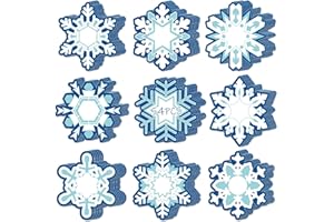 SERELIY 54 Pcs Christmas Winter Cutouts Double Printed Winter Snowflake Paper Decor for Christmas Winter Bulletin Board Classroom Decorations(Snowflake 54