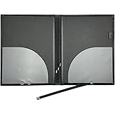 Lookery Choir Folder &ndash; Lightweight Black Choral Music Sheet Folder | 6 Elastic Stays, Hand Strap &amp; Three-Angle Opening for Piano, Choir and Stage Performance (Size: 12.6 x 9.84 Inch Weight: ~395g)