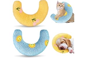 STSAIL Dog Neck Pillow 2PCS Calming Pillow for Dogs Soft Cat Calming Pillow U Shaped Calming Pillow for Small Dogs, Anxiety Relief Calming Dog Pillow, Dog Bed Pillow for Enhance Pet Sleep