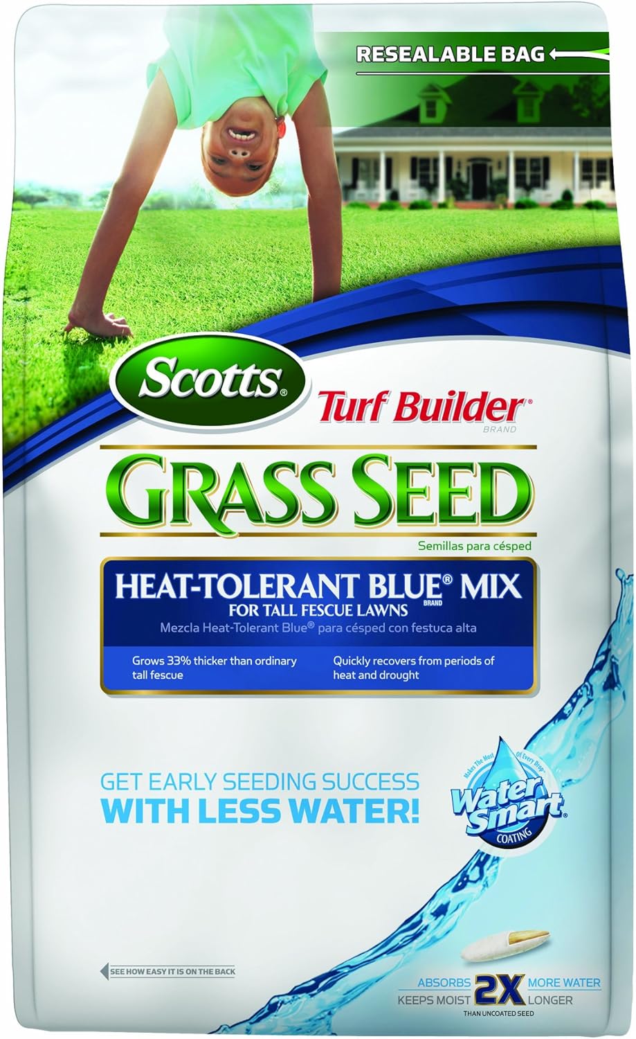 Scotts 18202 Turf Builder Heat Tolerant Bluegrass Seed Mix