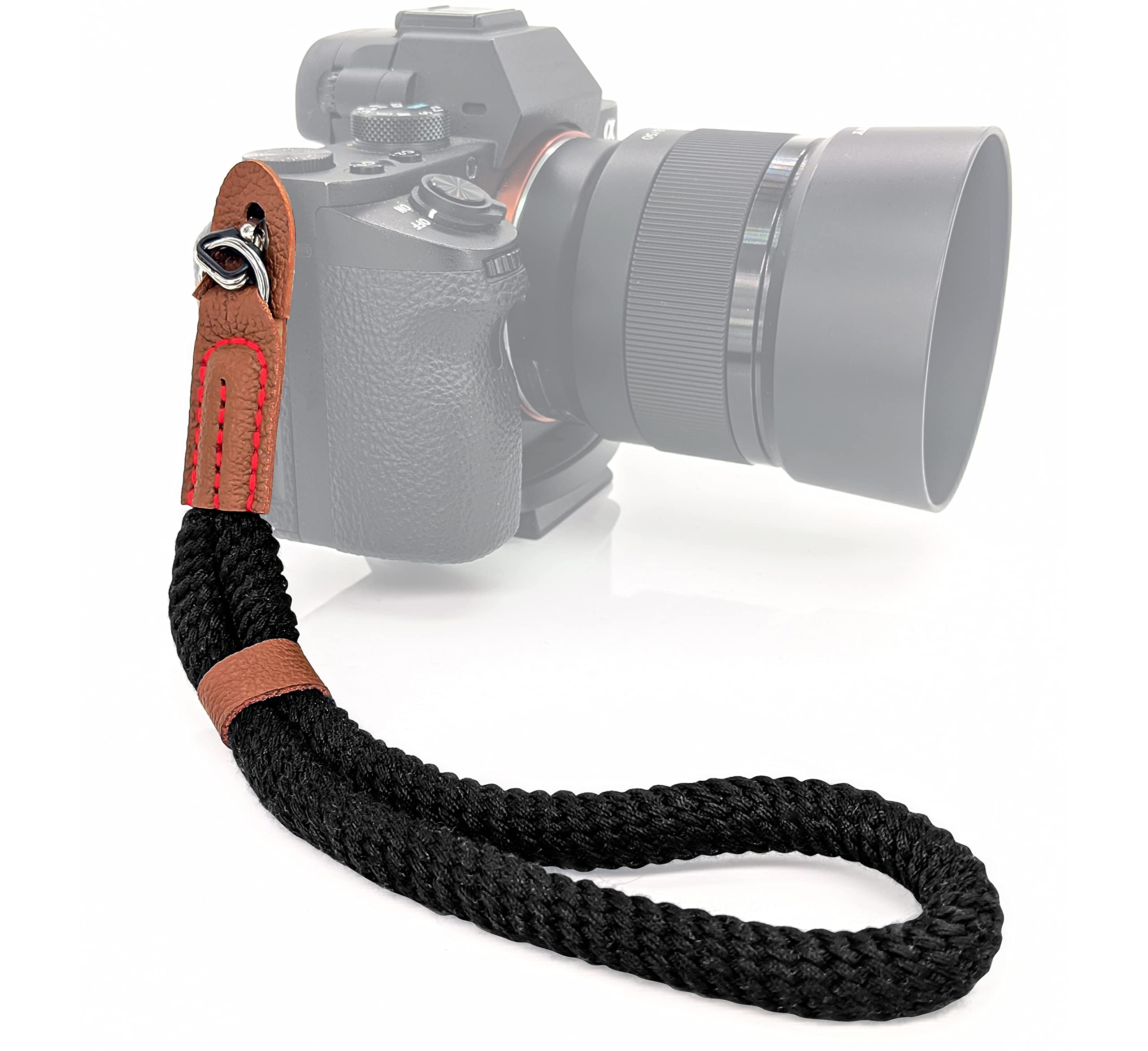 MyGadget Universal Hand strap for Cameras Easy Grip - Security Wrist Band for Digital, Hybrid, Reflex Devices and More - Cotton in Black and Brown โ image 1