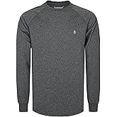 BOCOMAL Men's FR Shirts Long Sleeve Crewneck Fire Resistant 5.5oz Lightweight Cotton Work T Shirt CAT2