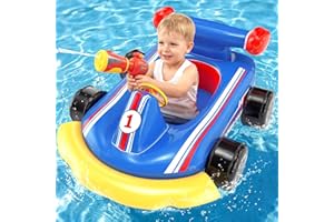 Lehoo Castle Inflatable Pool Floats Toys for Kids with Water Gun - Ride-on Swimming Pool Floaties for Kids Ages 3-8, Toddler 