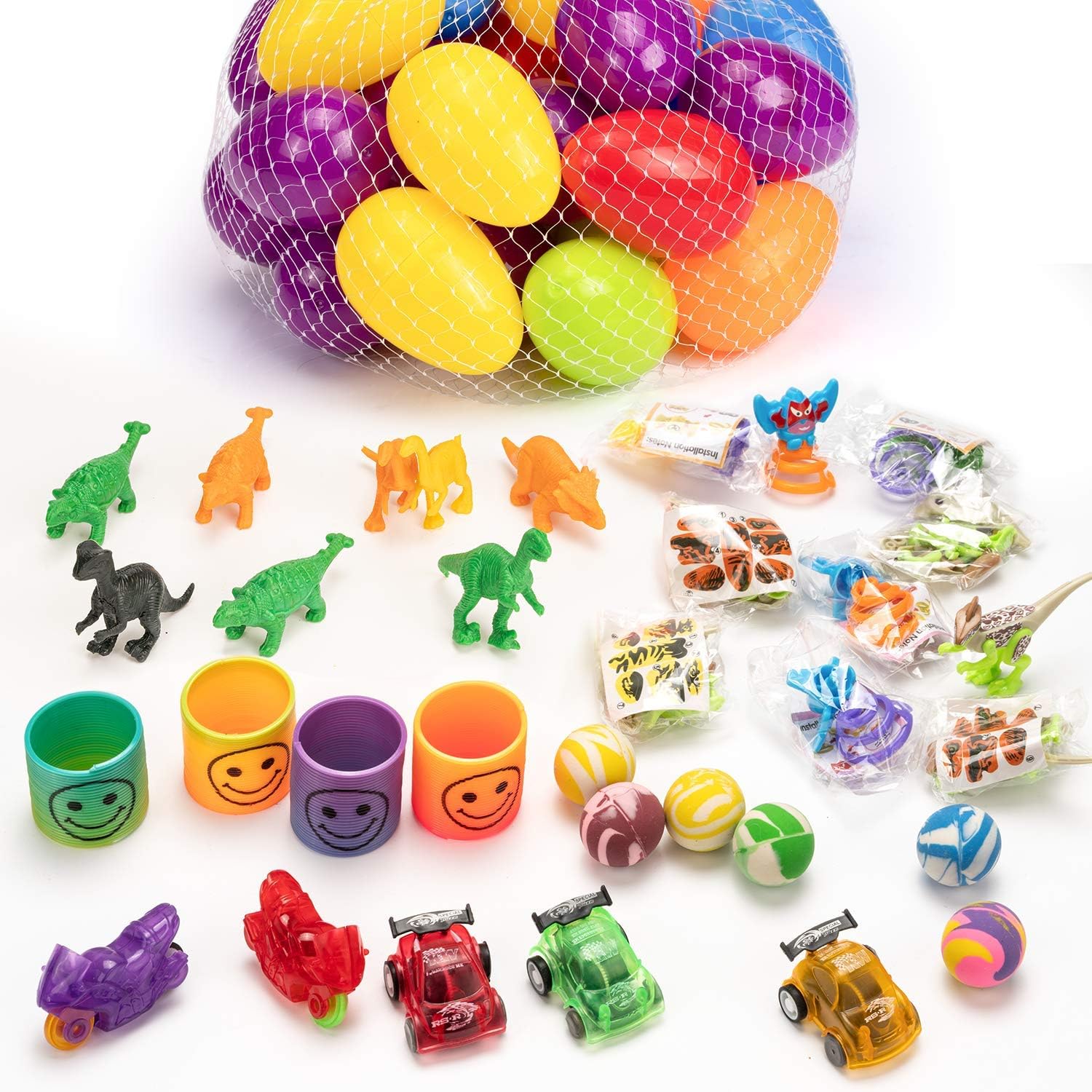 muscccm 36 Pcs Toy Filled Easter Eggs,with 5 Popular Toys Eggs Perfect as Party Favors Egg Hunt Supplies Easter Basket Stuffers for Kids Children's Toys Party Gifts Decoration