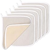 Body Wash Cloths, 6 Pieces Thin Exfoliating Washcloths Soft Weave Clean Face Towels Exfoliating Scrub Towel Soft Facial Washcloths for Women Man Face and Body Showering