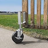 Gate Wheels with Side Brake, Spring Loaded Gate Casters for Farm Yard and More Max Load Capacity 220lbs