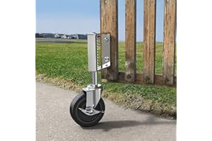 HOLKIE Gate Wheels with Side Brake, Spring Loaded Gate Casters for Farm Yard and More Max Load Capacity 220lbs