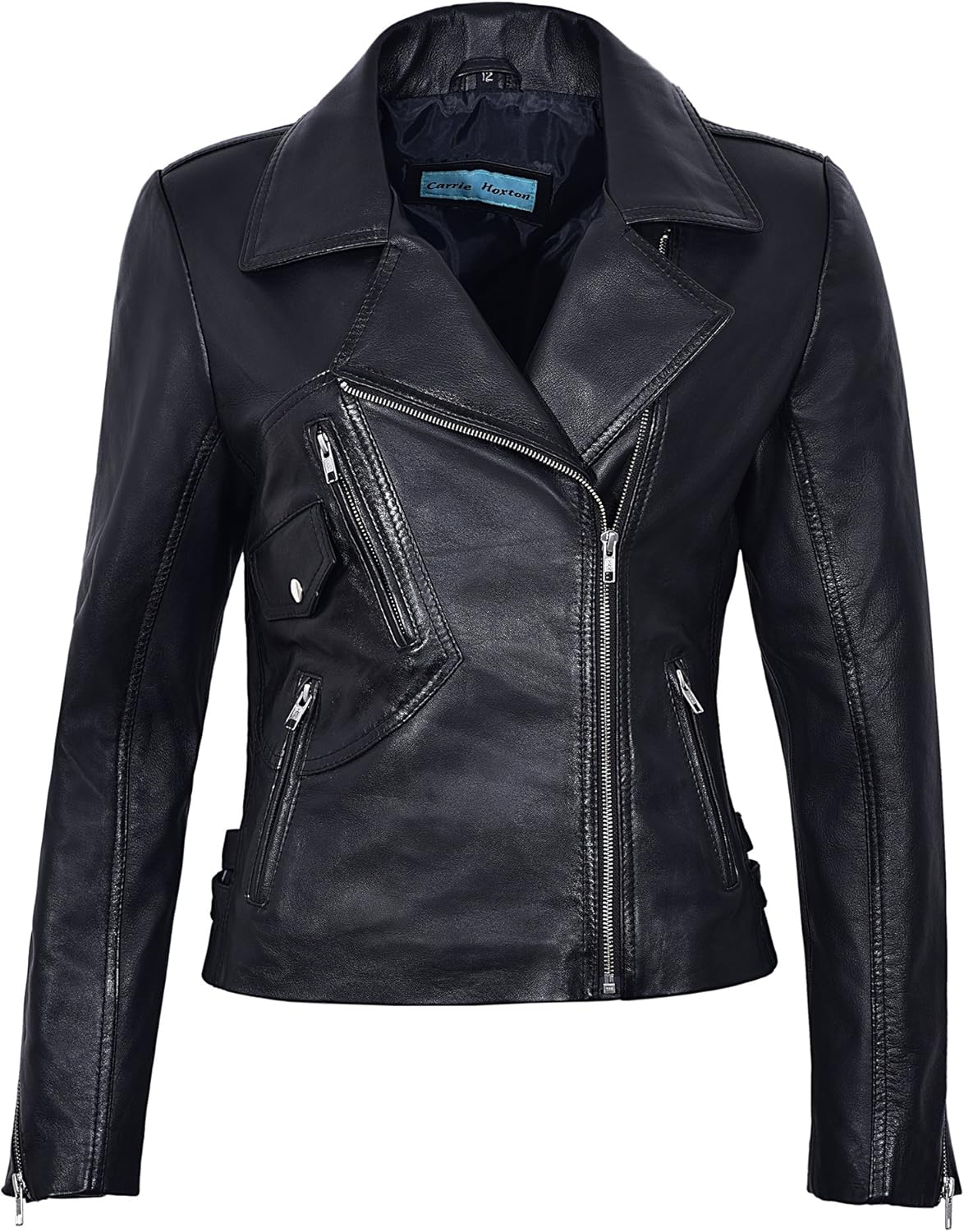 Carrie CH Hoxton Ladies Brando Leather Jacket Soft Italian Napa Casual Wear Biker Style 2588 at 