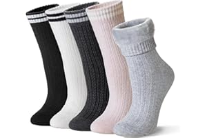 Velice Winter Warm Thermal Socks for Women Extra Thick Insulated Heated Crew Boot Socks for Cold Weather 5 Pairs