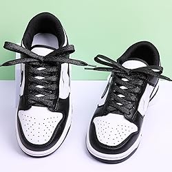 Olukssck 2 Pairs Flat Glitter Shiny Metallic Shoe