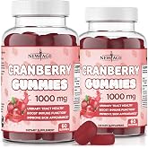 NEW AGE Cranberry Gummies Urinary Tract Health Gummies 1000mg - Supports Bladder, Kidney, UTI - Vegetarian (Cranberry 120 Count)