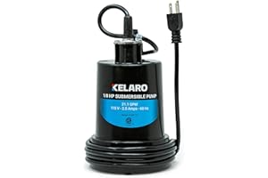 Kelaro 1/8 HP Submersible Utility Pump
