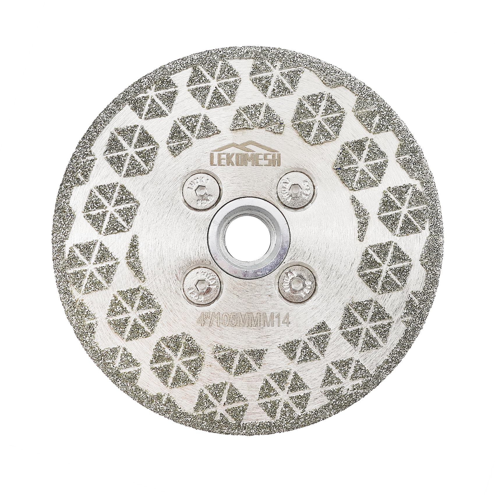 LEKOMESH Diamond Cutting Disc 4"/105mm - Tile Blade Diamond Cutting Disc for Cutting and Grinding Granite Marble Ceramic Porcelain Tile with M14 Flange