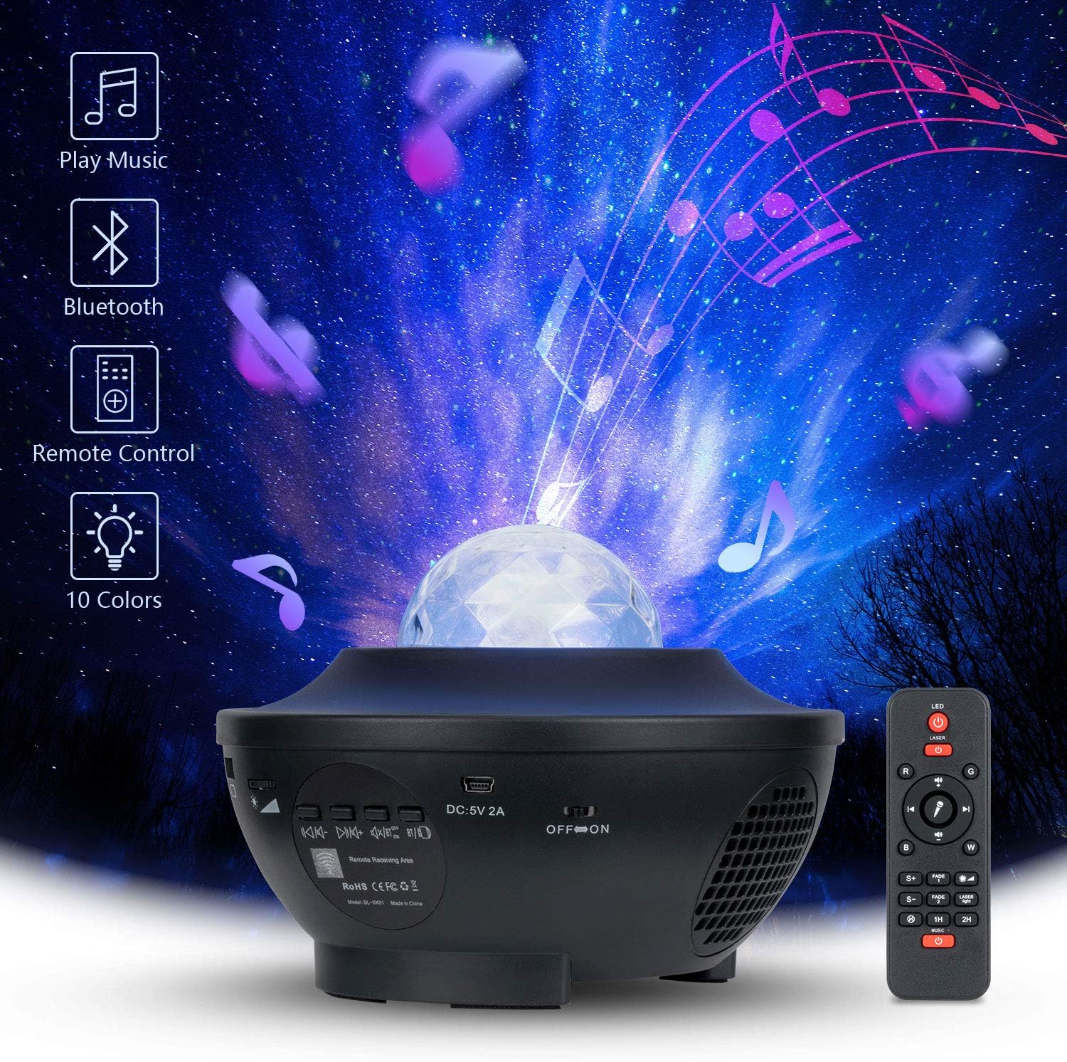 rgb galaxy projector