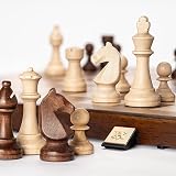 A&A 15 inch Magnetic Wooden Chess Set with 3 inch King, 2 Extra Queens, view 2