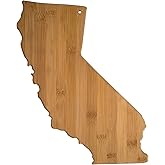 Totally Bamboo 20-7962CA California State Shaped Bamboo Serving and Cutting Board