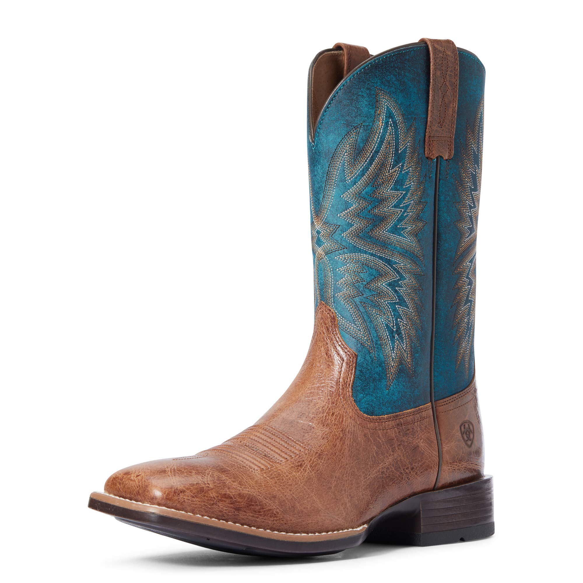 Photo 1 of BMVY9 Mens Valor Ultra Western Boot Dark Tan/Rocky Blue 10.5 Narrow