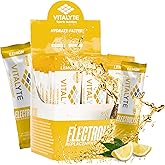 Vitalyte Electrolyte Powder Packets - Isotonic Clean Electrolyte Hydration Drink Mix - Single Serve Rehydration Packets with No Artificial Colors, Flavors or Sweeteners (Lemon, Pack of 25)