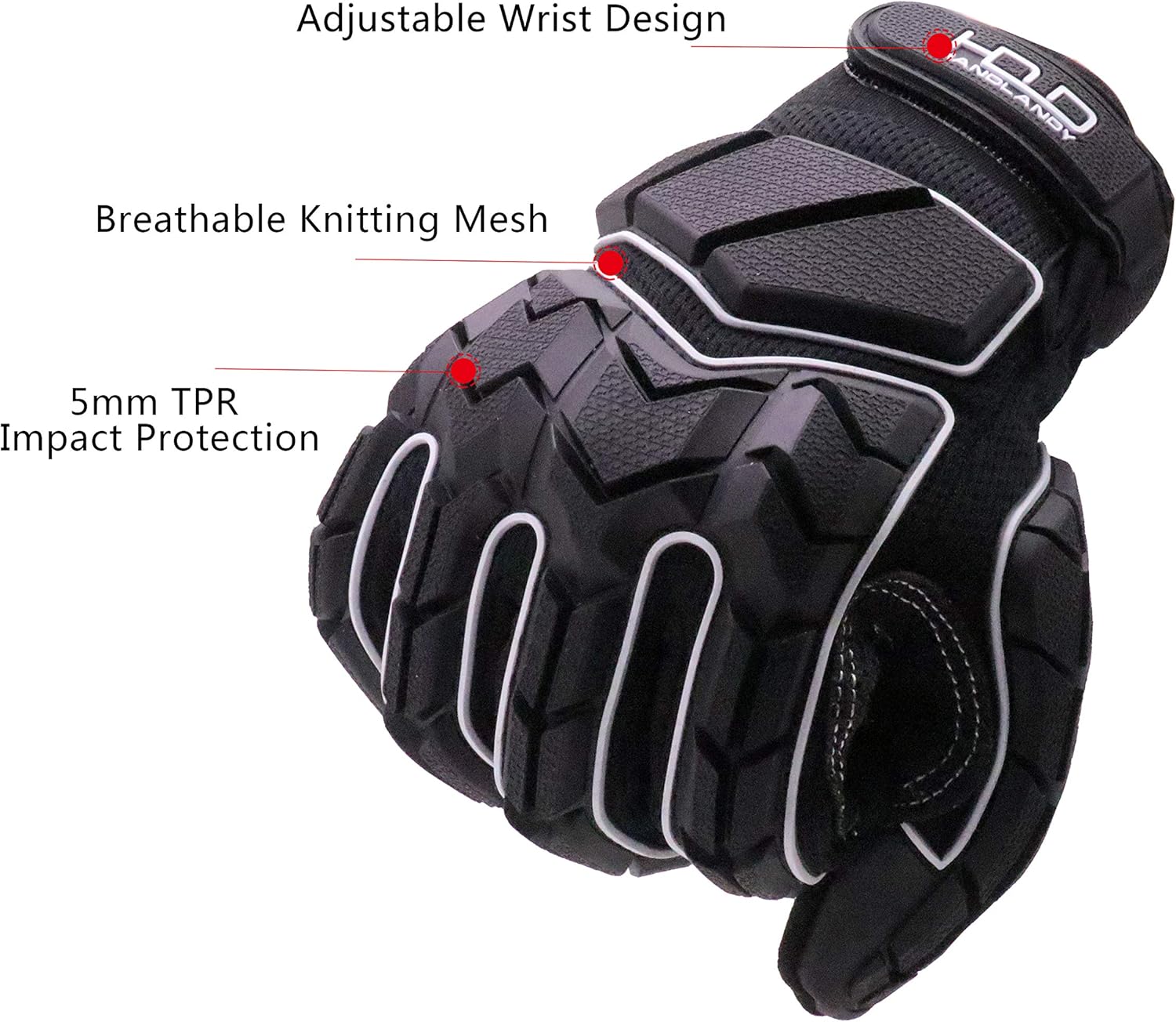Heavy Duty Mechanic Glove,Premium Padded Rigger Glove,Antivibration
