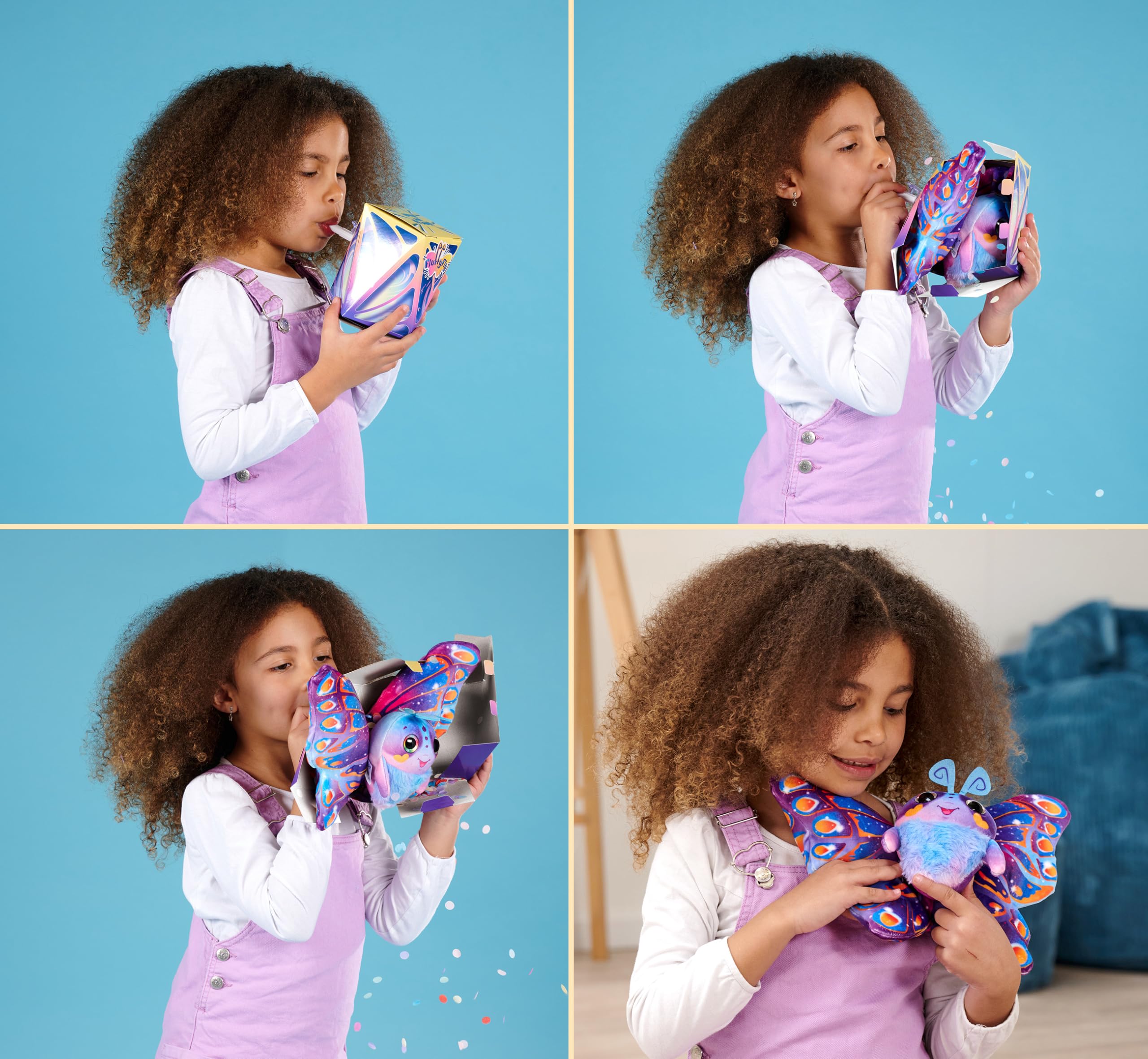 Simba Plüsch Schmetterling Fluffyfly (30 cm) – Aufblasbares Kuscheltier mit Regenbogen-Augen und Überraschungseffekt – Geschenkidee für Kinder – weiches Stofftier ab 3 Jahren für Mädchen und Jungen 2