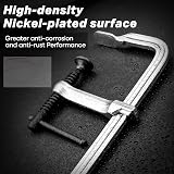 Shall 4-Pack 12" Bar Clamps Set Drop Forged Steel F Clamps 450Lbs Woodworking view 5