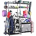 PLKOW Golf Storage Ball Rack Garage Organizer, 2 Golf Bag Organizer and Other Sports Equipment Organizer for Garage, Extra Large Size Sports Storage Rack for Garage