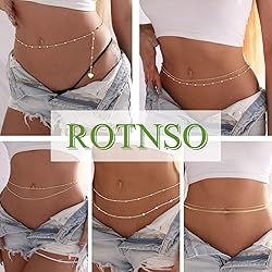 Rotnso 14K Gold Plated Body Chains Dainty Boho