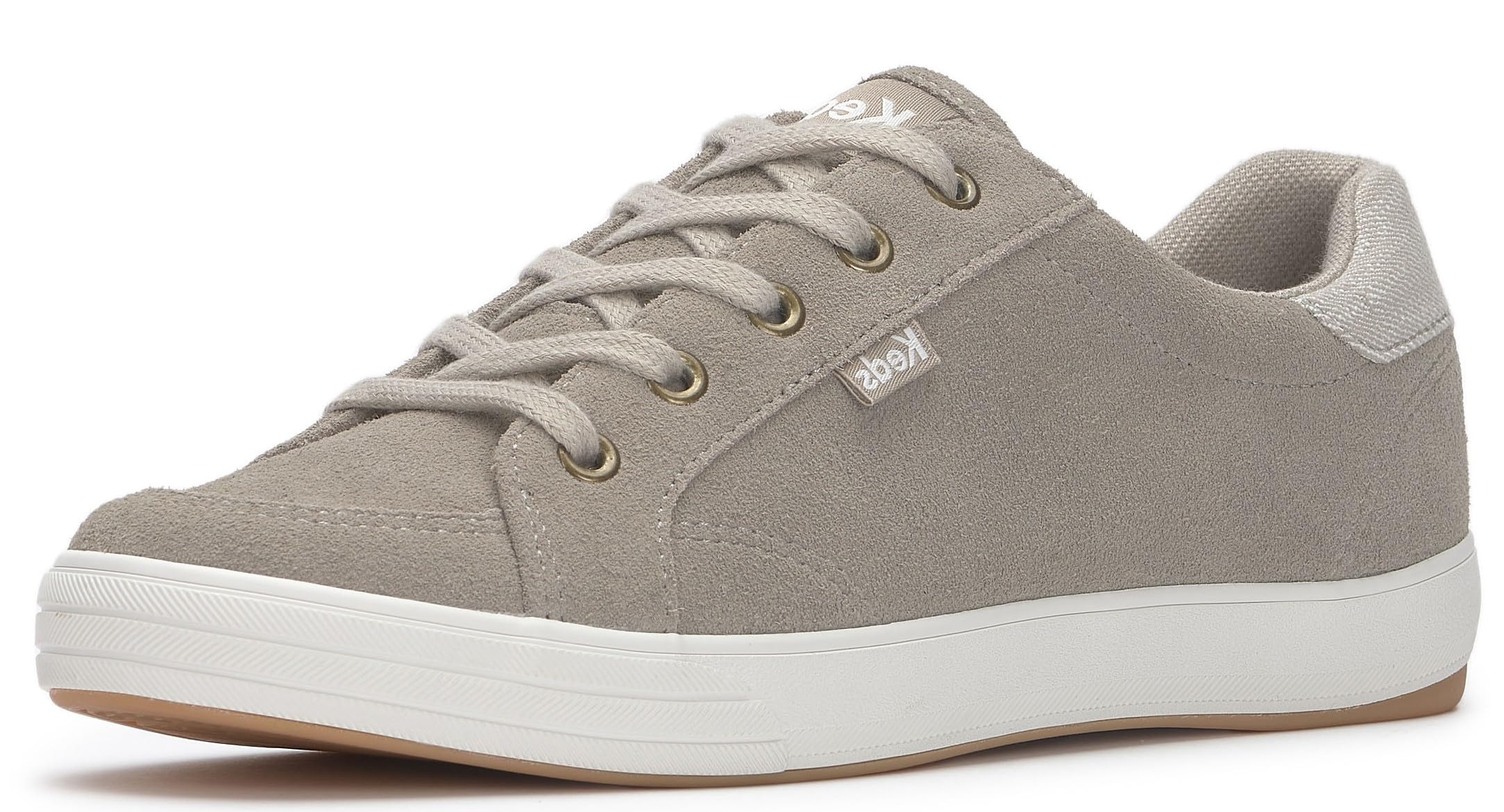 Photo 1 of Keds Women's Center III Canvas Lace Up Sneakers, Taupe, 7.5 Medium