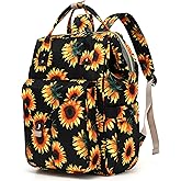 Mimfutu Sunflower Laptop Backpack College School Backpack Bookbags Nurse Backpacks Travel Bags Casual Daypacks for Women Girls Fits 15.6 Inch Notebook