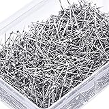 Head Pins Fine Satin Pin Dressmaker Pins for Jewelry Making, Sewing and Craft, Stainless Steel (1 1/16 Inch)