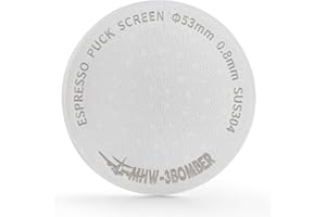 MHW-3BOMBER 54mm Puck Screen - 0.8mm Espresso Puck Screen - Metal Reusable Coffee Filter for Breville Sage 54mm Portafilter B