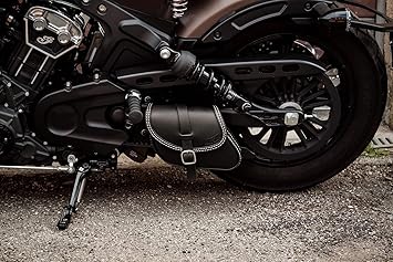 Leder Satteltasche Schwingentasche Fur Indian Scout Bobber 2018 2020 Und Indian Scout 2015 2020 Made In Italy Endscuoio Weisse Stiche Amazon De Auto