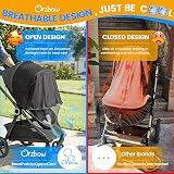 Orzbow Universal Mosquito Net for Pram with UPF 50 Sun Shade Grey view 6