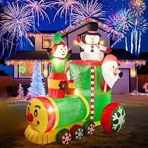 Amazon.com: NIORSUN 6FT Train Inflatable Christmas Decorations ...