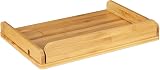 Navaris Clip-on Bedside Shelf Bamboo Bed Frame Table 38x26x11cm view 1