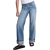 YMI Womens Women's Brittany Low Rise Wide Leg Cuff Jeans P053399