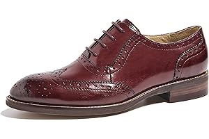 U-lite Women's Perforated Lace-up Wingtip Leather Flat Oxfords Vintage Oxford Shoes Brogues…