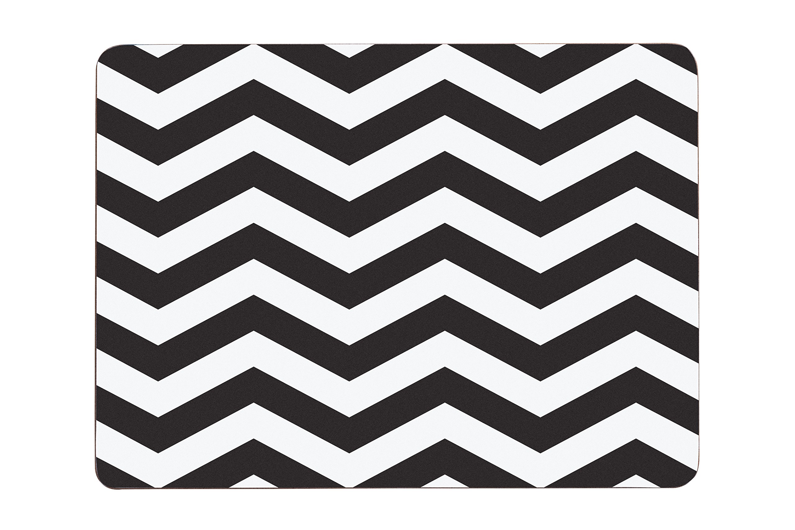 Premier Housewares 1203624 Chevron Placemats - Set of 4, Black/White, H2 x W29 x D22cm