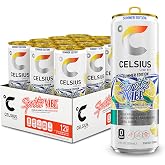 CELSIUS Sparkling Spritz Vibe Summer Edition, Sugar Free Energy Drink, 12 Fl Oz (Pack of 12)