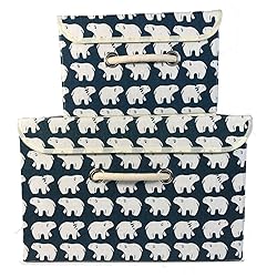 Sokoleder Foldable Polyester Canvas Storage Bin