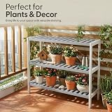 KEPLIN Natural Bamboo Shoe Rack 3 Tier Grey White 70x55x25cm view 6