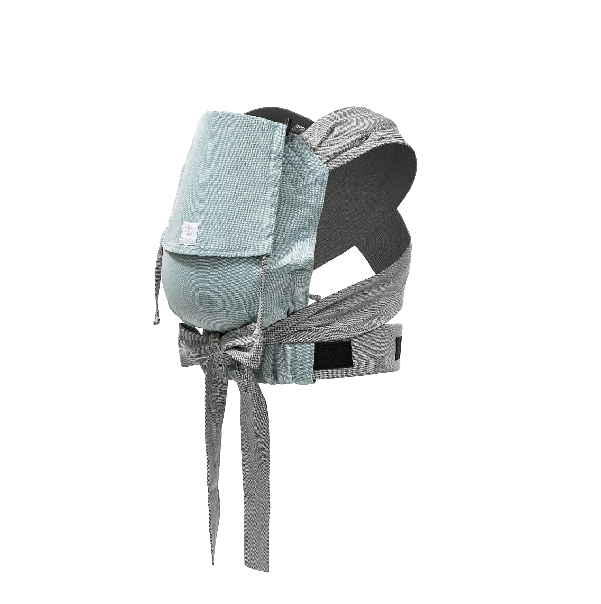 Stokke Limas Carrier - Grow-Along Baby Sling for Baby Sizes 50 to 86 (3 to 15 kg) - Lightweight and Ergonomic - Colour: Turquoise Grey Melange