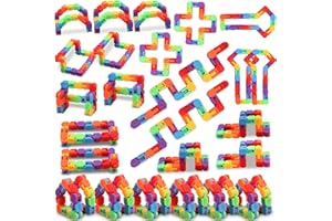 FUIYKA 30pcs Wacky Track Fidget Toys Bulk for Kids: Snap and Click Sensory Puzzle, Goodie Bag, Treasure Box Prizes, Birthday Gifts, Stocking Stuffers, Classroom Reward for Student, Teen, Rainbow Party Favors