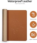 YSAGi Leather Desk Mat Large 80x40 cm Non-Slip Waterproof Brown view 4