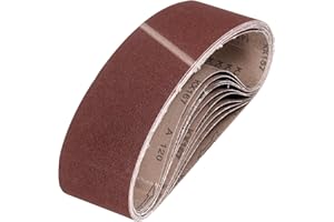 HARFINGTON 6 x 48 Inch Sanding Belts, 10 Pcs 120 Grits Aluminum Oxide Abrasive Belt Sander File Belt for Woodworking, Metal P