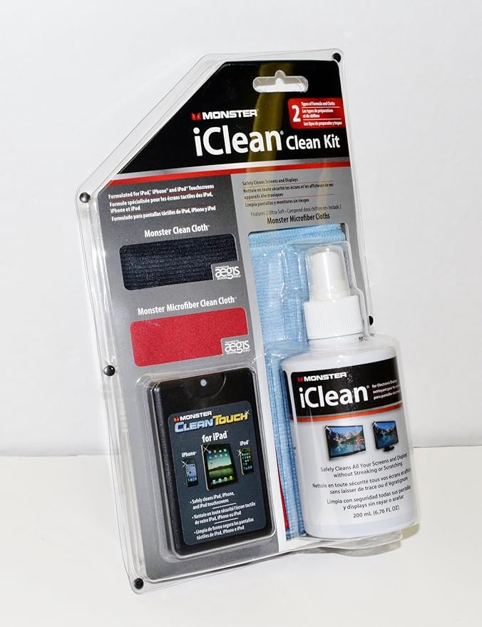Monster IClean and CleanTouch Screen Cleaning Kit For Ipad, Iphone