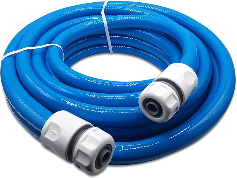 Food Grade Water Hose 10m 1/2" Caravan Motorhome Boat Click-Lock