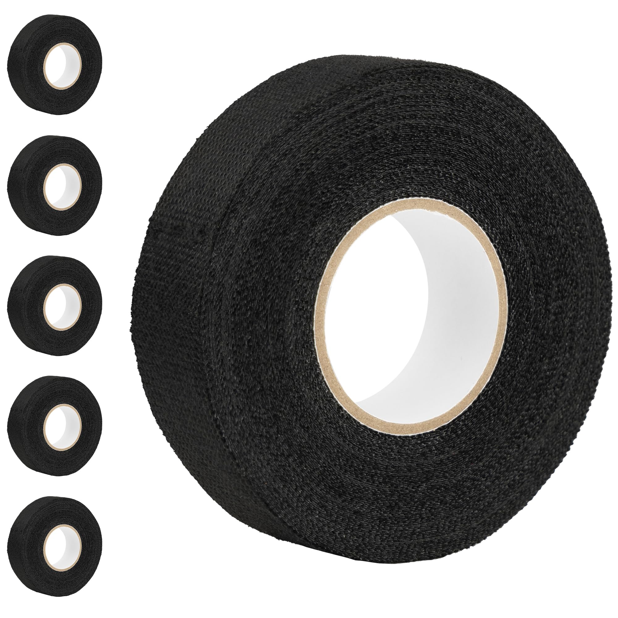 On1shelf® Black Wiring Loom Harness Cloth Tape for Car & Motorcycle Electricals | Heat-Resistant | 9mm, 15mm, 19mm, 25mm x 15m | Durable & Flexible (5, 19MM)